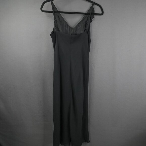 Esprit Dress 4 Black Midi Ruffle Sheer Romantic Witchy Whimsigoth Y2K Retro - Picture 4 of 14